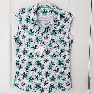 FootJoy Cap Sleeve Floral Women M